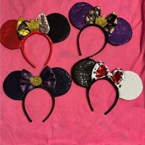 Mouse Ears Costume Headbands - Set of 4